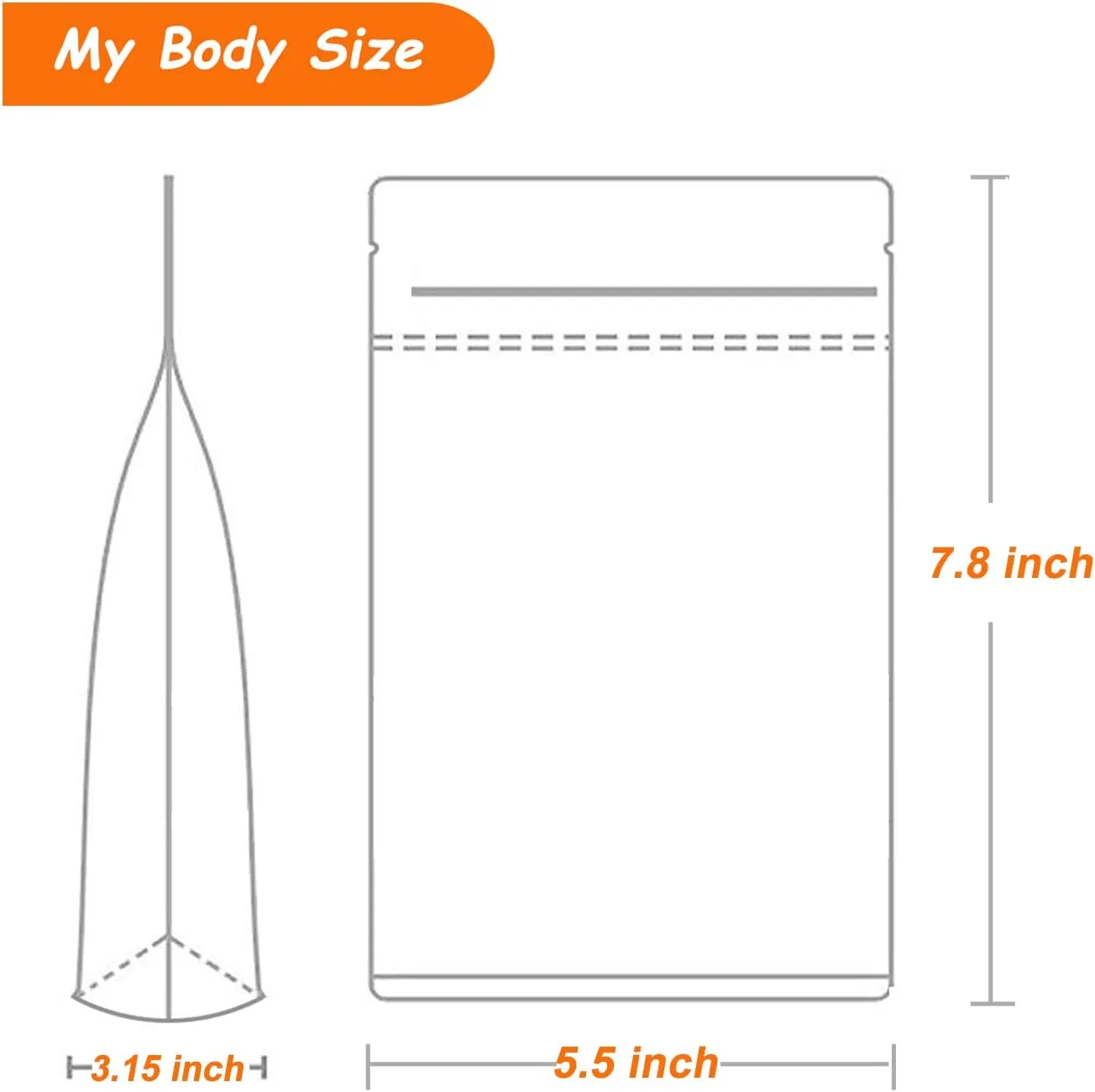 100 PCS Stand Up Pouches, 5.5 x 7.8 inch Kraft Paper Food Bags with Clear Window, Reusable Ziplock Food Storage Bags Resealable Pouches for Foods, Coffee Beans, Snacks
