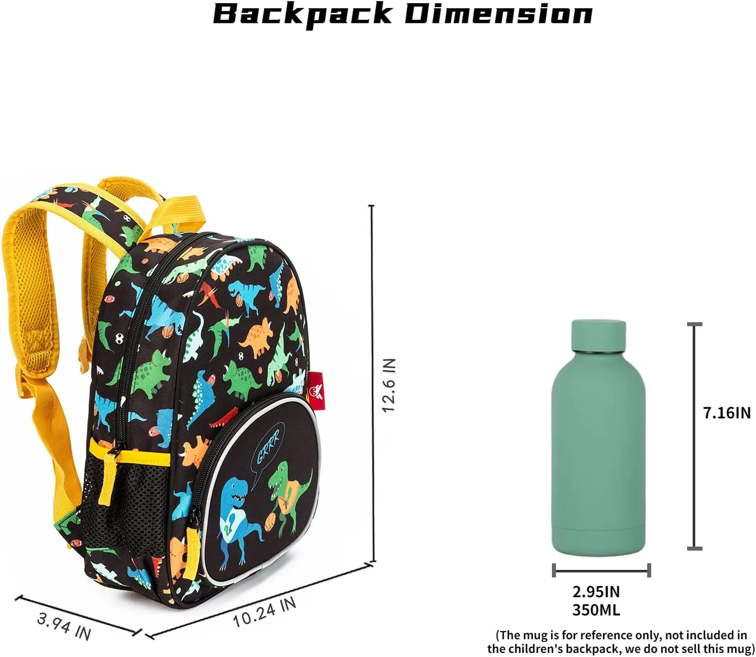 12-Inch Preschool Backpack for Girls, Kids Backpack for Boys & Girls, Perfect for Daycare and Preschool, Age 2-5 Years