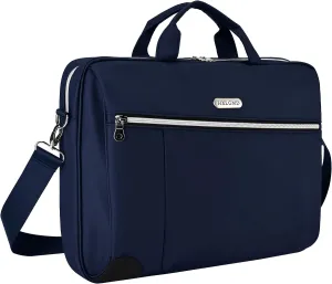 15.6 Inch Laptop Bag for Men Women Water Resistant Computer Carrying Case Slim Laptop Briefcase with Shoulder Strap Durable Laptop Sleeve Compatible for Lenovo, HP, Dell, Asus