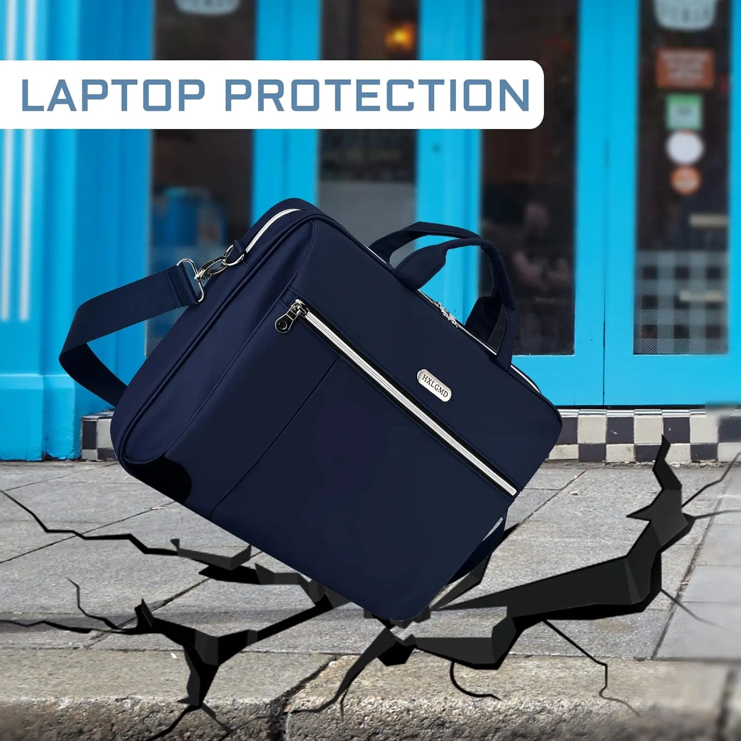 15.6 Inch Laptop Bag for Men Women Water Resistant Computer Carrying Case Slim Laptop Briefcase with Shoulder Strap Durable Laptop Sleeve Compatible for Lenovo, HP, Dell, Asus