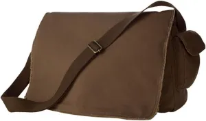 1908 Raw Edge Messenger Bag Java One Size
