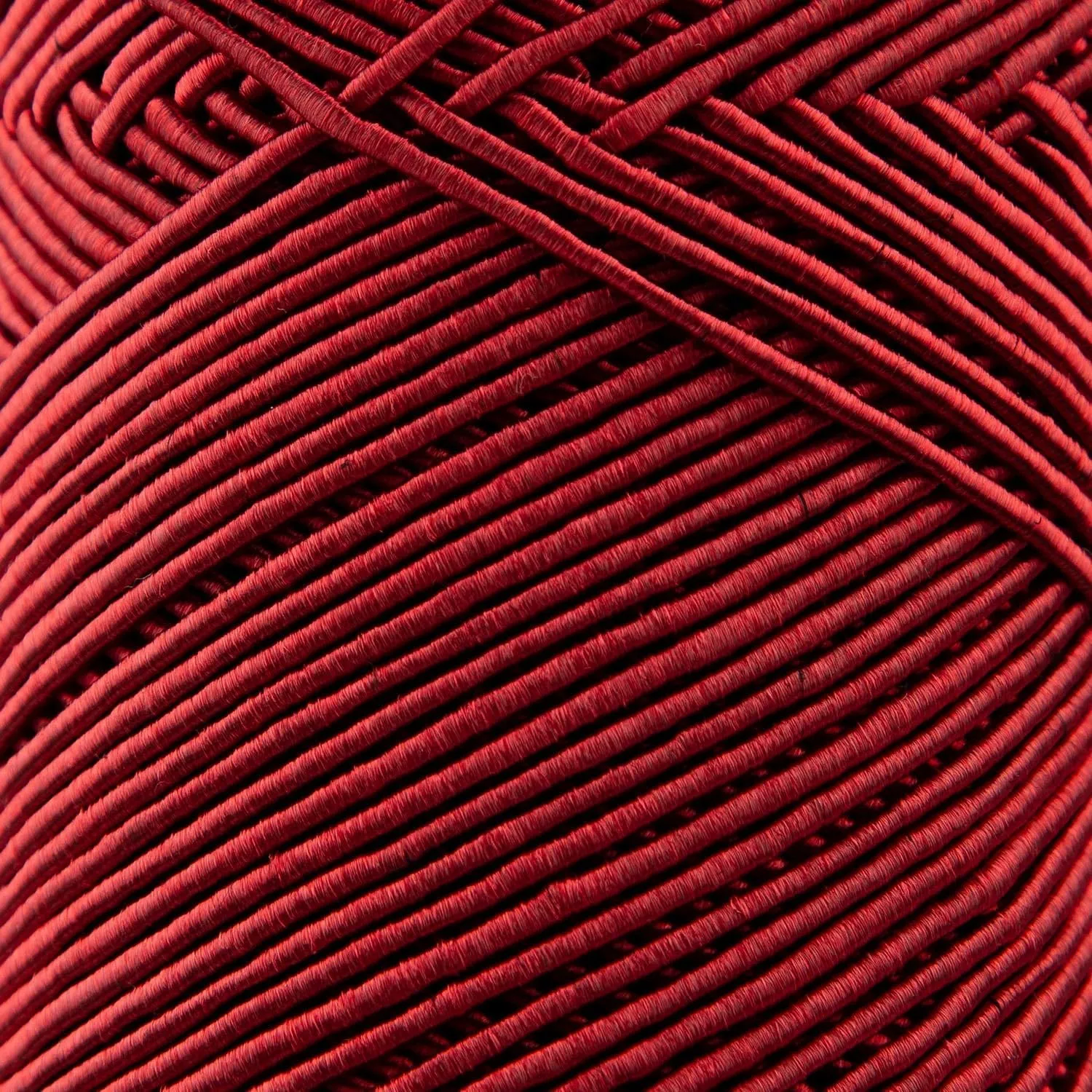 2 Skeins of Sensy Premium Chic & Easy 1.5mm 218 Yards 50% Cotton 50% Polyester Rope Crochet Bag Cord Crochet Thread (Red)