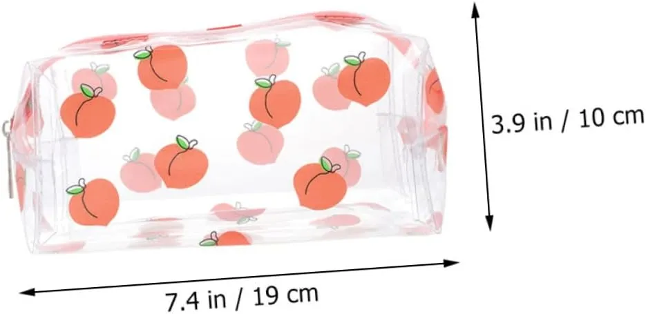 2pcs Clear Makeup Bag Transparent Toiletry Organizer for Travel Brush Storage Capacity present for Women Family Durable Design