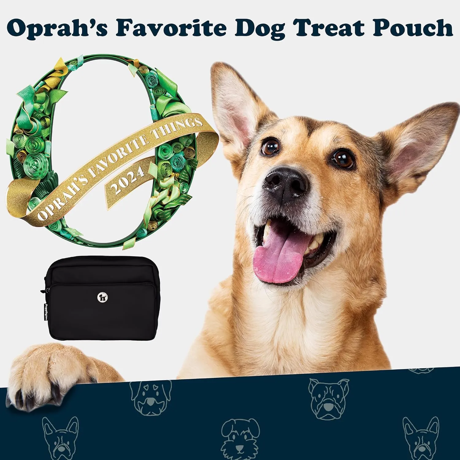 3-in-1 Crossbody & Dog Treat Pouch for Pet Training - Matching Compostable Poop Bags, Built-In Poop Bag Dispenser & Slow-Feeding Travel Dog Bowl - Dog Walking Bag (Onyx Black)