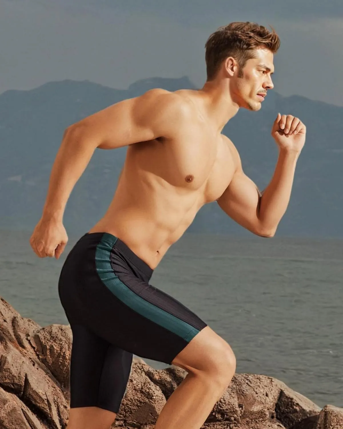 361° Swim Jammers for Men, Pro Racing Training Swimsuit, Chlorine Resistant Endurance Mens Swim Suit Swimwear Tech Pant