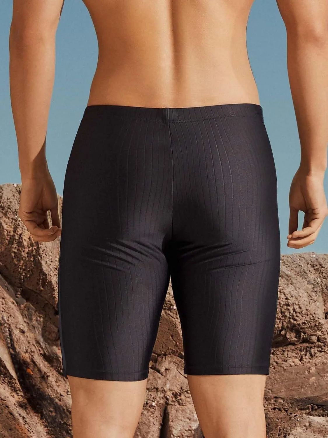 361° Swim Jammers for Men, Pro Racing Training Swimsuit, Chlorine Resistant Endurance Mens Swim Suit Swimwear Tech Pant