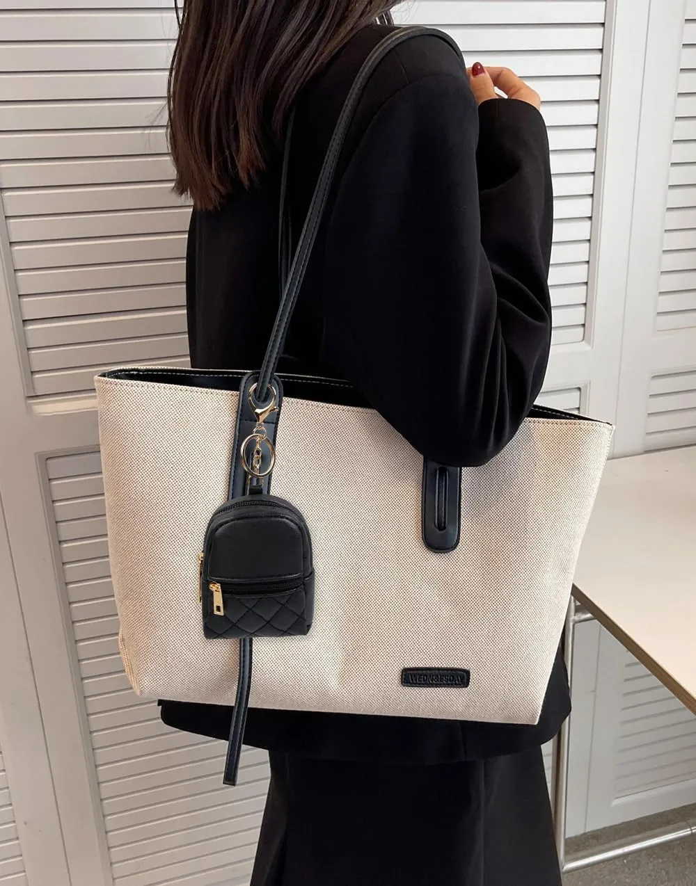 4Pcs Mini Backpack Keychain,Cute Cosmetic Bag for Women,PU Leather Makeup Bag Key Pocket Lipstick Bag Card Holder Data Cable Organizer Zipper Pouch (black beige pink gray)