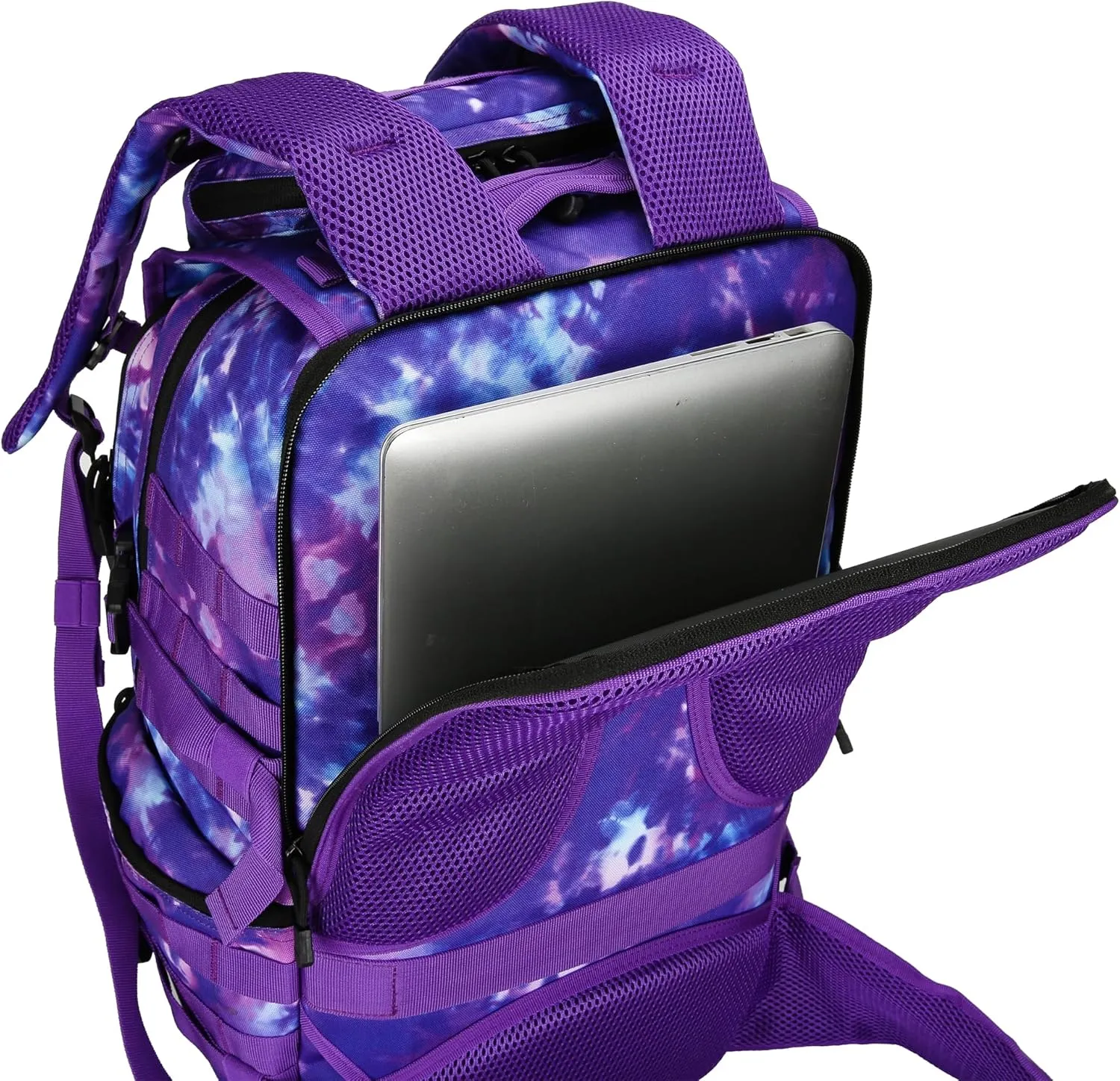 50L Military Tactical Backpack Hiking Waterproof Backpack Large Military Pack 3 Day Assault Pack Molle Bag Rucksack (Purple Camo)