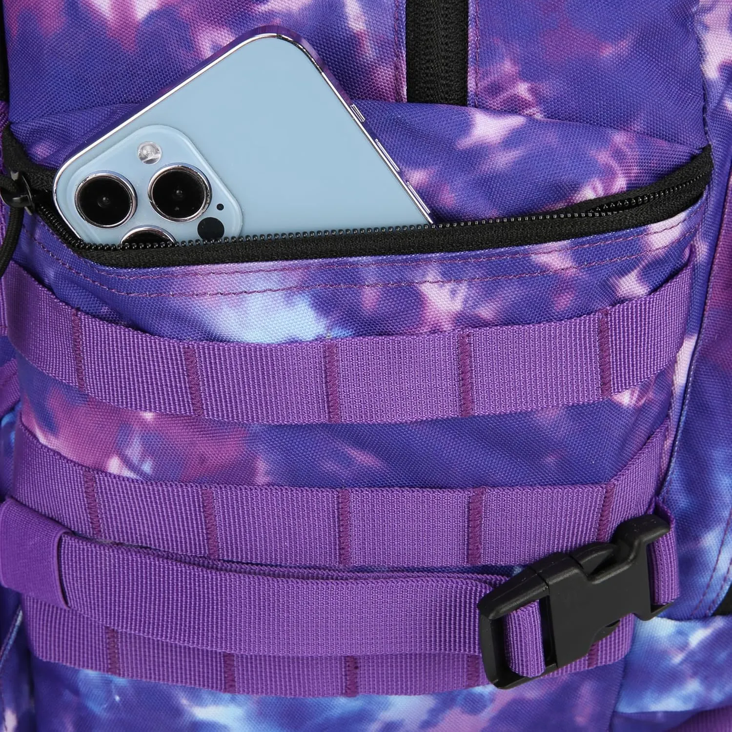 50L Military Tactical Backpack Hiking Waterproof Backpack Large Military Pack 3 Day Assault Pack Molle Bag Rucksack (Purple Camo)