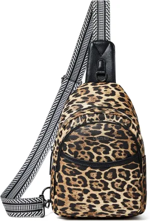 7L Sling Bag For Women Men Crossbody Shoulder Tote Blet Bags Backpack Fanny Pack Travel Purse Faux Leather
