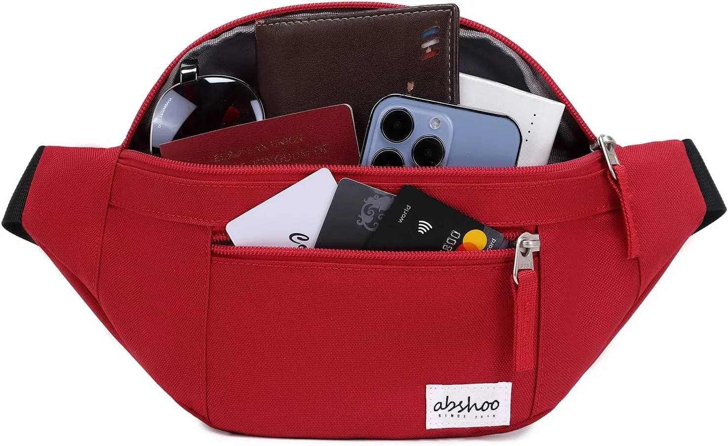 Abshoo Mens Crossbody Fanny Pack Womens Belt Bag Travel Hiking Running Waist Bag (Red)