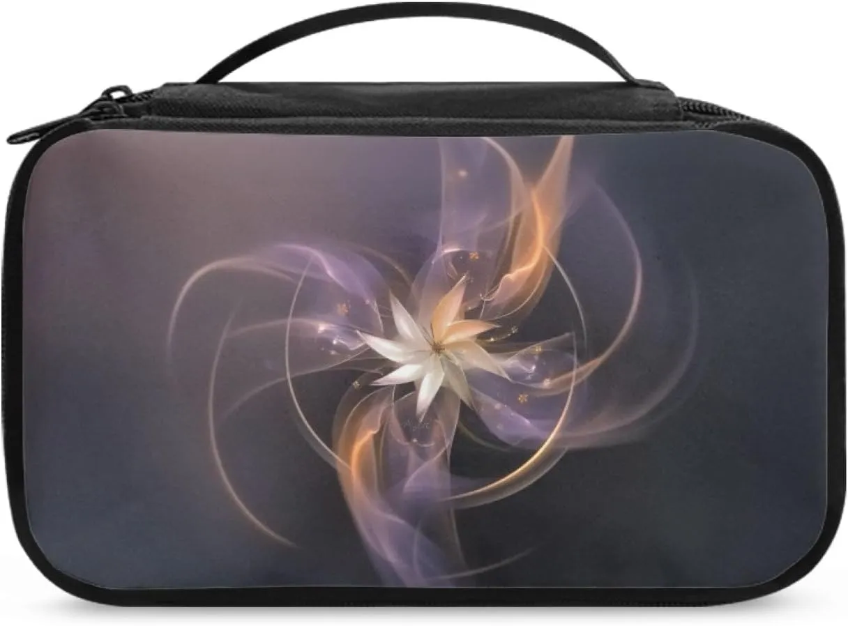 Abstract Windmill Flower Cosmetic Bag for Women Traveling Makeup Bag for Women Lightweight Make Up Bag for Madam Aesthetic Skin Care Bag for Office Supplies