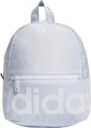 adidas Linear Mini Backpack Small Travel Bag Discontinued, Sky Tint/White/Glory Grey, OSFA