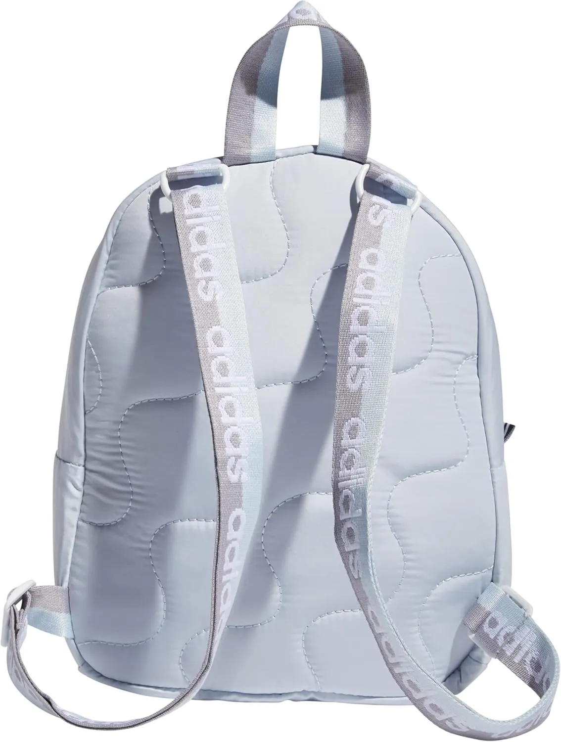 adidas Linear Mini Backpack Small Travel Bag Discontinued, Sky Tint/White/Glory Grey, OSFA