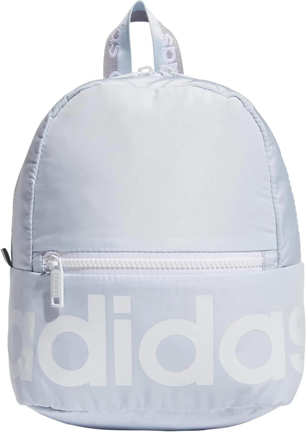 adidas Linear Mini Backpack Small Travel Bag Discontinued, Sky Tint/White/Glory Grey, OSFA