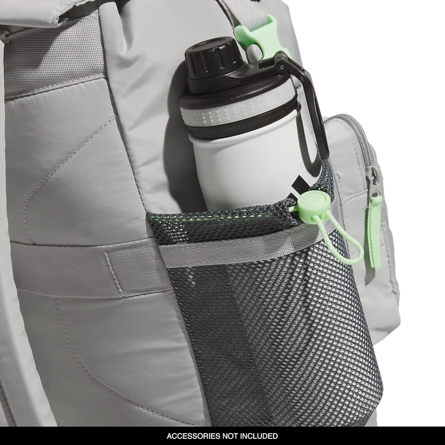 adidas Saturday Sport Fashion Compact Small Size Backpack, Grey Two/Semi Green Spark, OSFA