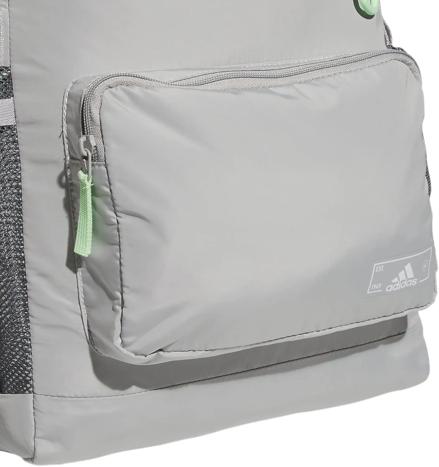 adidas Saturday Sport Fashion Compact Small Size Backpack, Grey Two/Semi Green Spark, OSFA