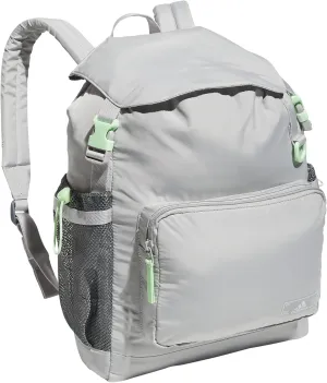 adidas Saturday Sport Fashion Compact Small Size Backpack, Grey Two/Semi Green Spark, OSFA