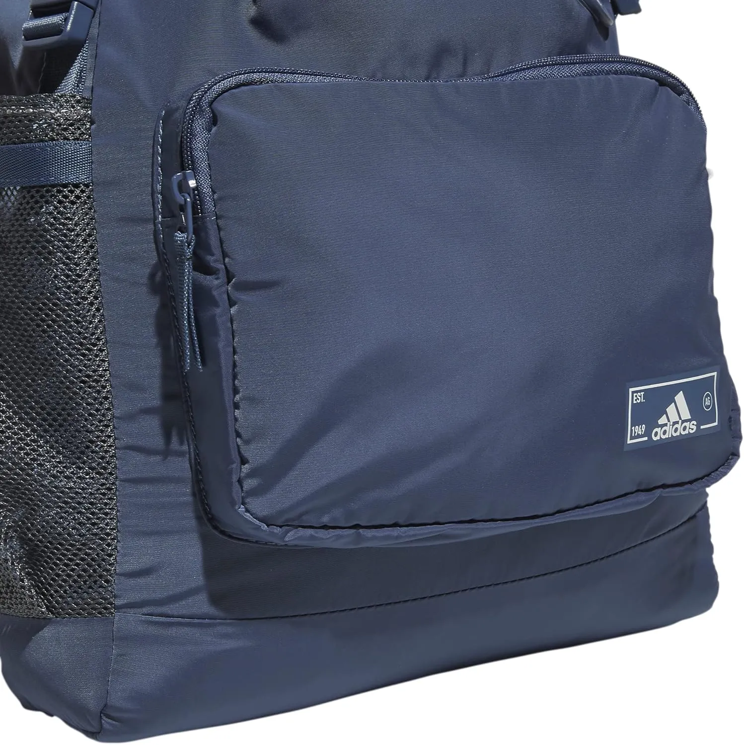 adidas Saturday Sport Fashion Compact Small Size Backpack, Preloved Ink Blue/White, OSFA