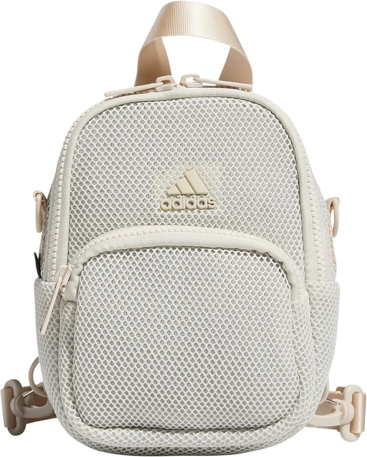 adidas Women's Airmesh Convertible Mini Backpack-Crossbody Bag, Alumina Beige, One Size
