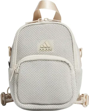adidas Women's Airmesh Convertible Mini Backpack-Crossbody Bag, Alumina Beige, One Size