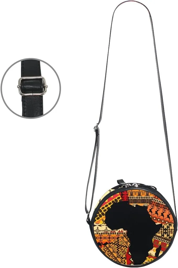 ALAZA Art Paris Eiffel Tower Painting Round Crossbody Bag Canvas Messenger Purse