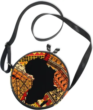 ALAZA Art Paris Eiffel Tower Painting Round Crossbody Bag Canvas Messenger Purse