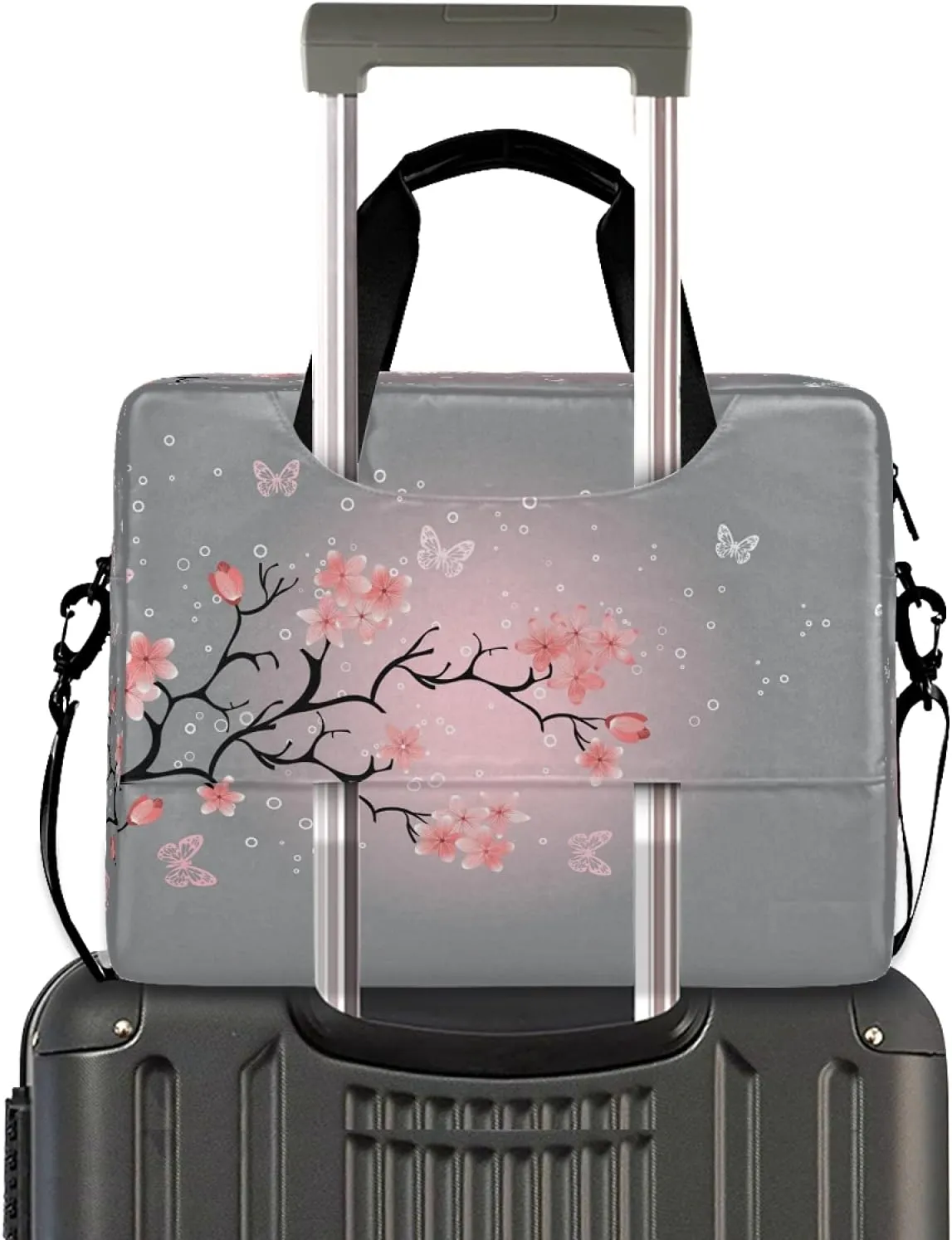 ALAZA Cherry Blossom Laptop Messenger Bag Case Sleeve Crossbody Briefcase for Men Women with Shoulder Strap Handle 13 14 15.6 inch 5 Multicolor