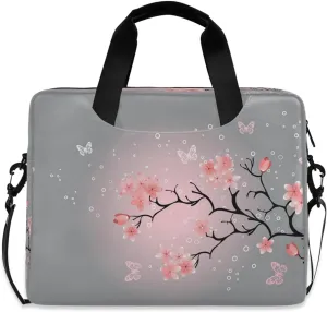 ALAZA Cherry Blossom Laptop Messenger Bag Case Sleeve Crossbody Briefcase for Men Women with Shoulder Strap Handle 13 14 15.6 inch 5 Multicolor