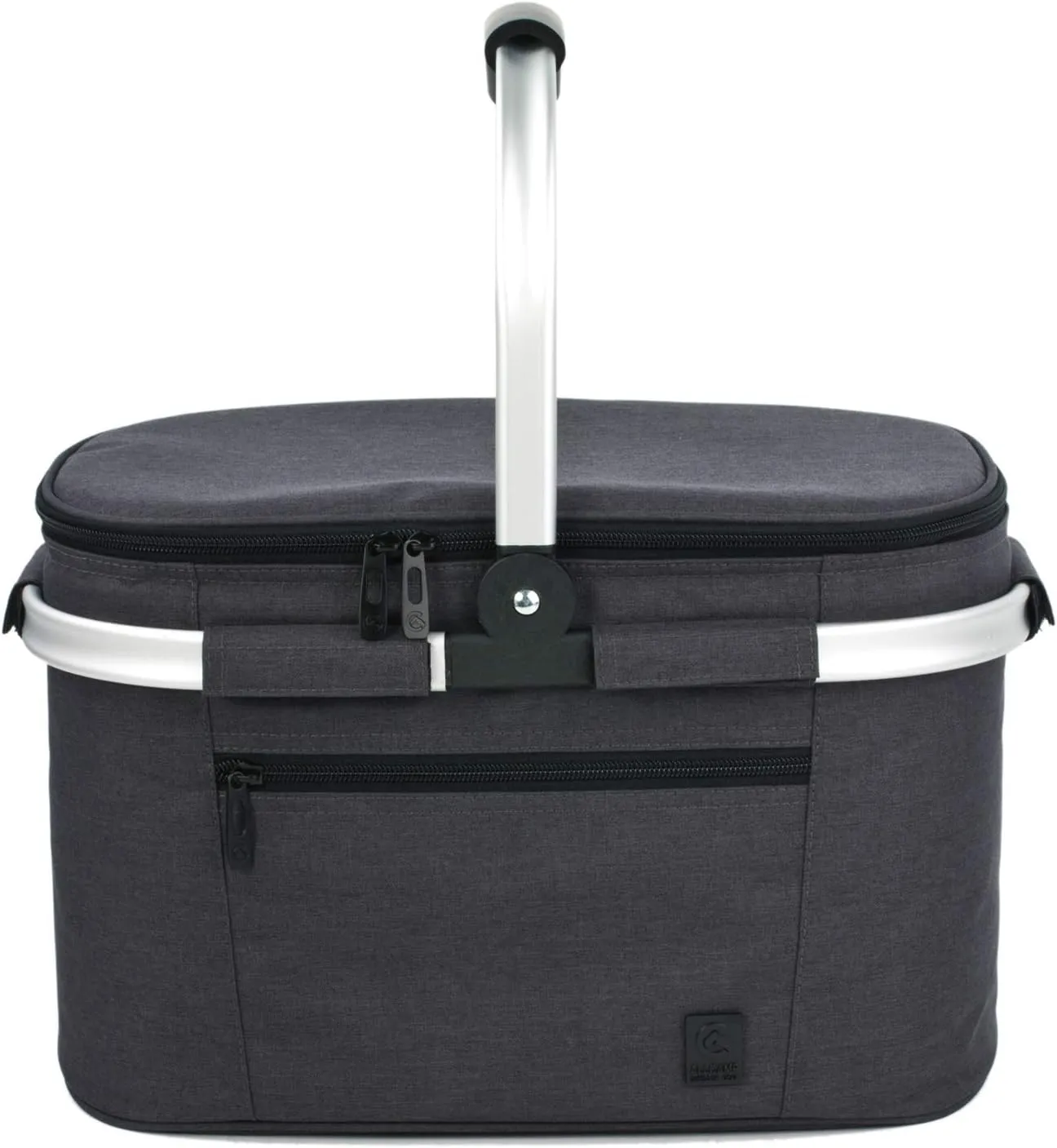 ALLCAMP OUTDOOR GEAR Insulated Cooler Bag Collapsible Portable Picnic Basket Cooler W/ Sewn in Frame (Medium Jet Black)