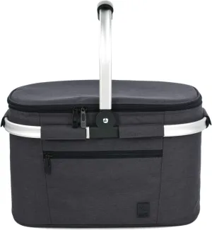 ALLCAMP OUTDOOR GEAR Insulated Cooler Bag Collapsible Portable Picnic Basket Cooler W/ Sewn in Frame (Medium Jet Black)