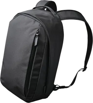 ALPAKA Metro Backpack -12L Fits a Thin 14" Laptop Small Backpack, Soft Touch Fleece Lined Laptop Sleeve, Wide Opening Main Zippered Compartment, Weather Resistant Fabric. Black Axoflux 300D