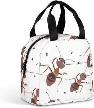 Animal Ants Reusable Lunch Bento Box Insulated Portable Handbags for Office Work Picnic for Men Women