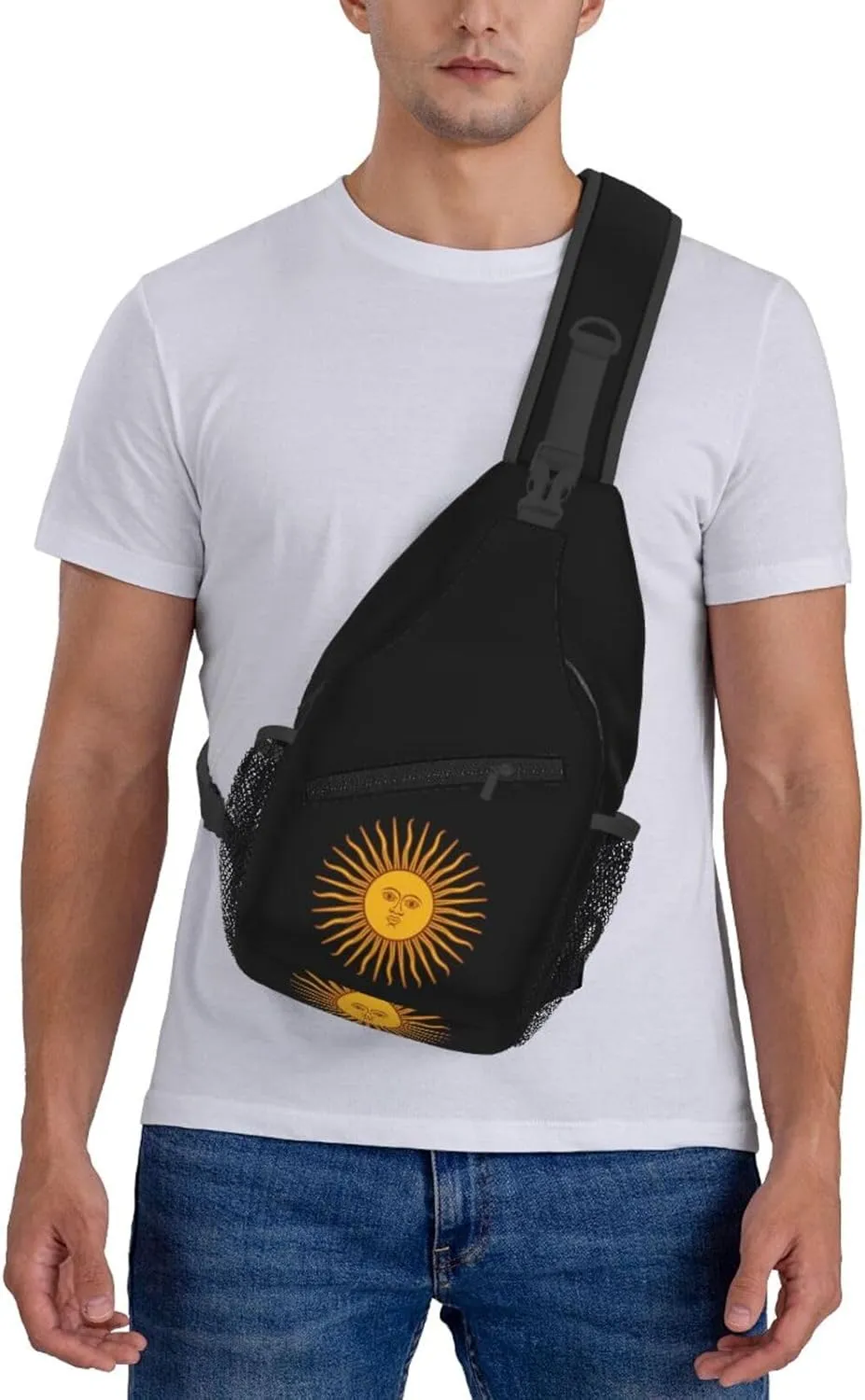 Argentina Sun Sling Backpack Shoulder Chest Bag For Men Women Hiking Travel Crossbody Daypack
