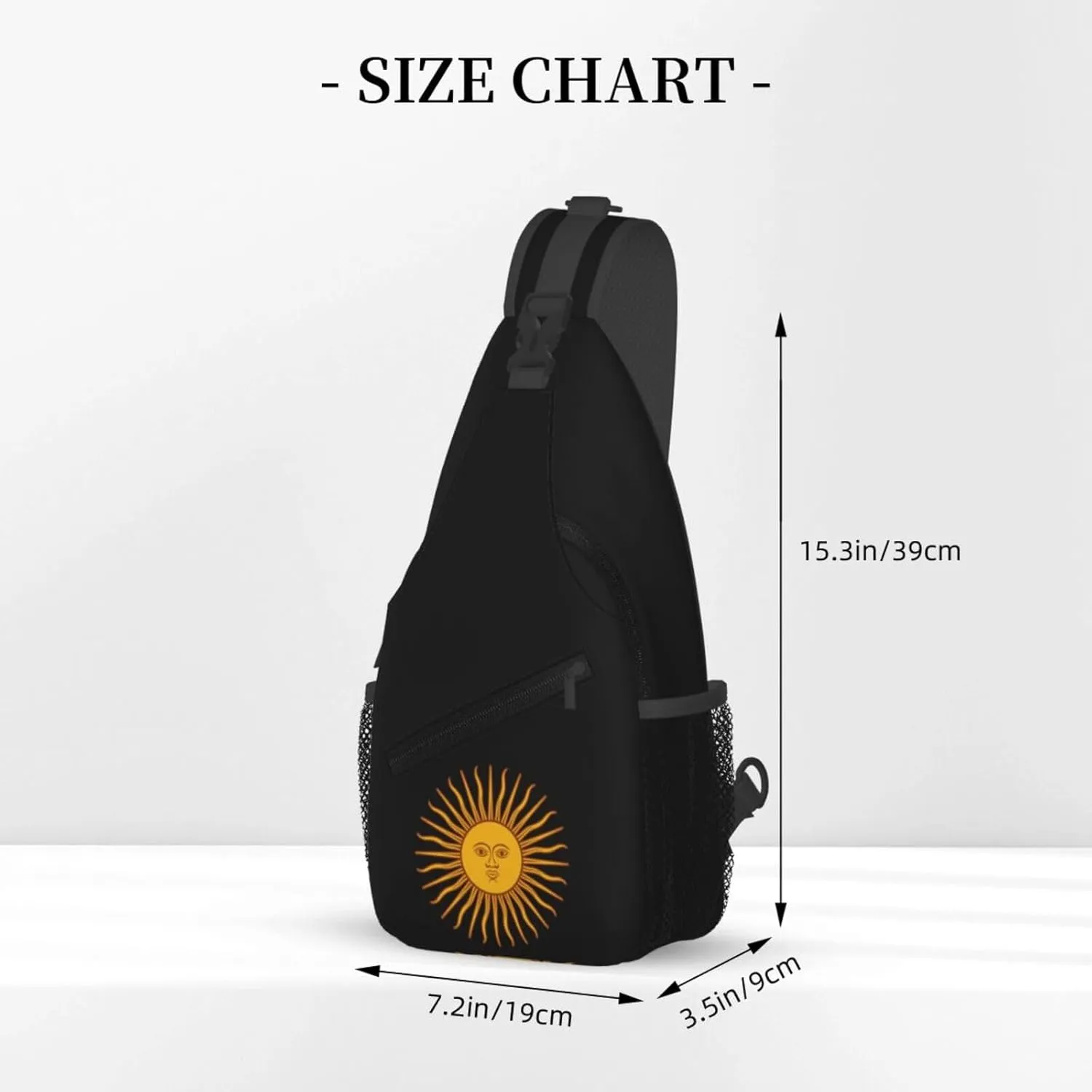 Argentina Sun Sling Backpack Shoulder Chest Bag For Men Women Hiking Travel Crossbody Daypack