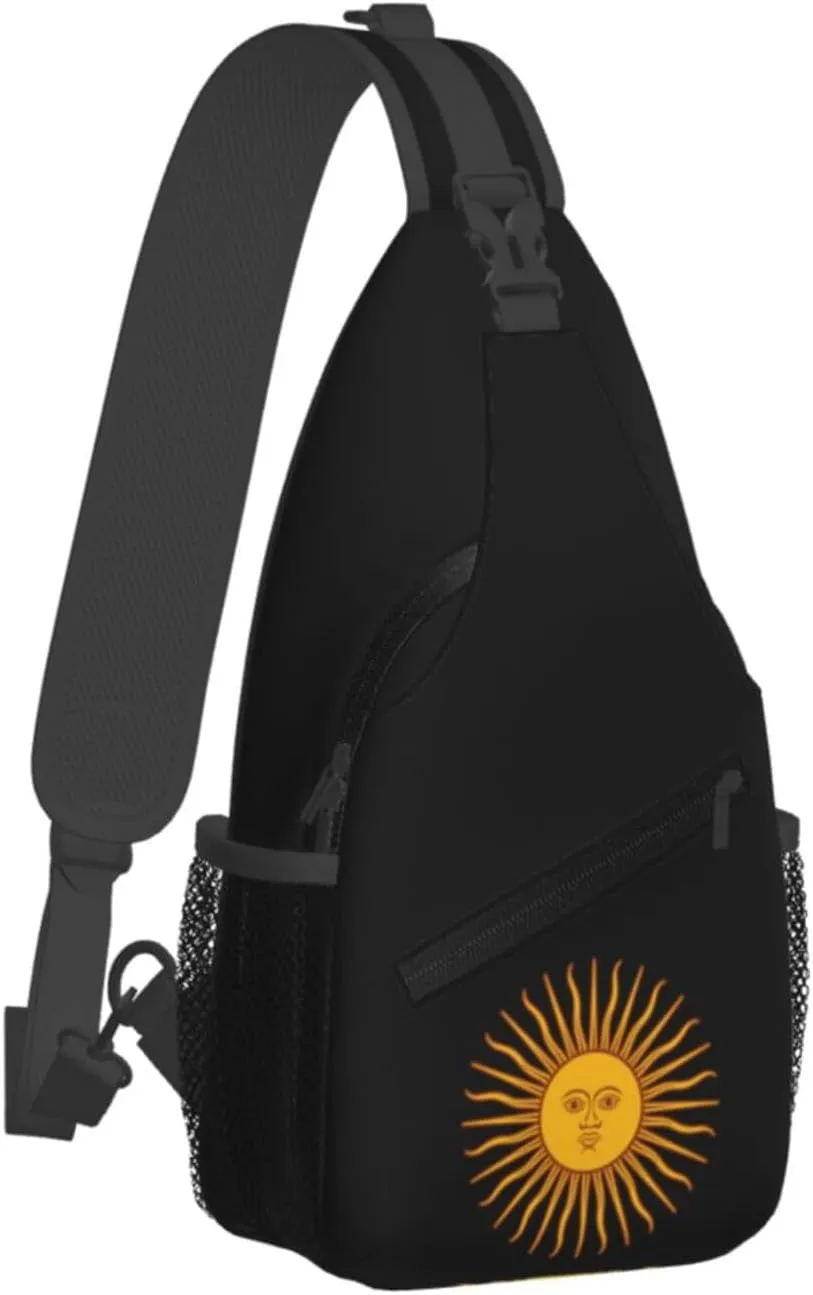 Argentina Sun Sling Backpack Shoulder Chest Bag For Men Women Hiking Travel Crossbody Daypack