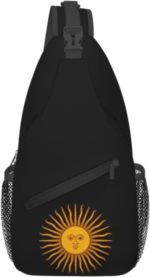 Argentina Sun Sling Backpack Shoulder Chest Bag For Men Women Hiking Travel Crossbody Daypack