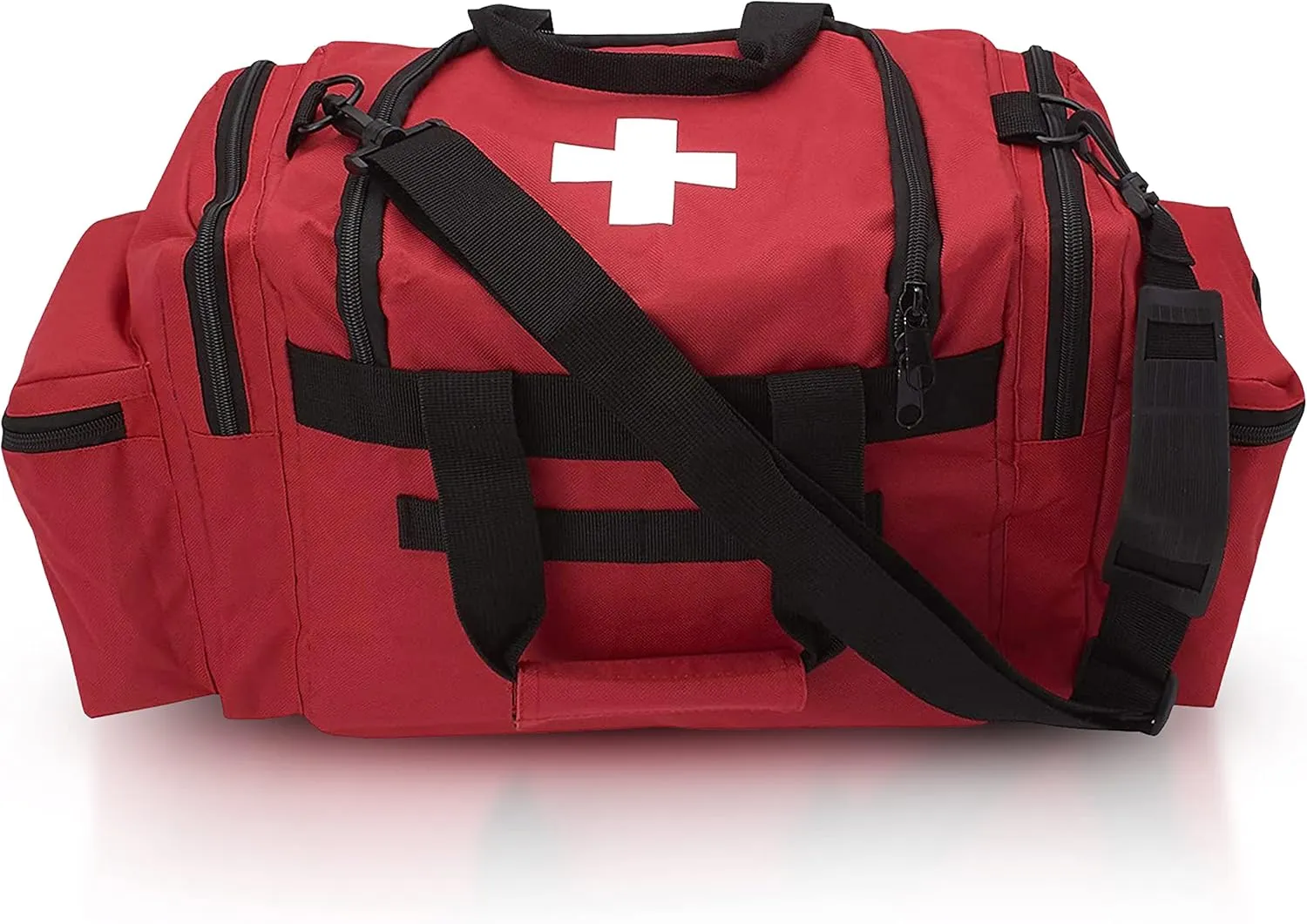 ASA TECHMED First Aid Responder EMS Emergency Medical Trauma Bag Deluxe, Red
