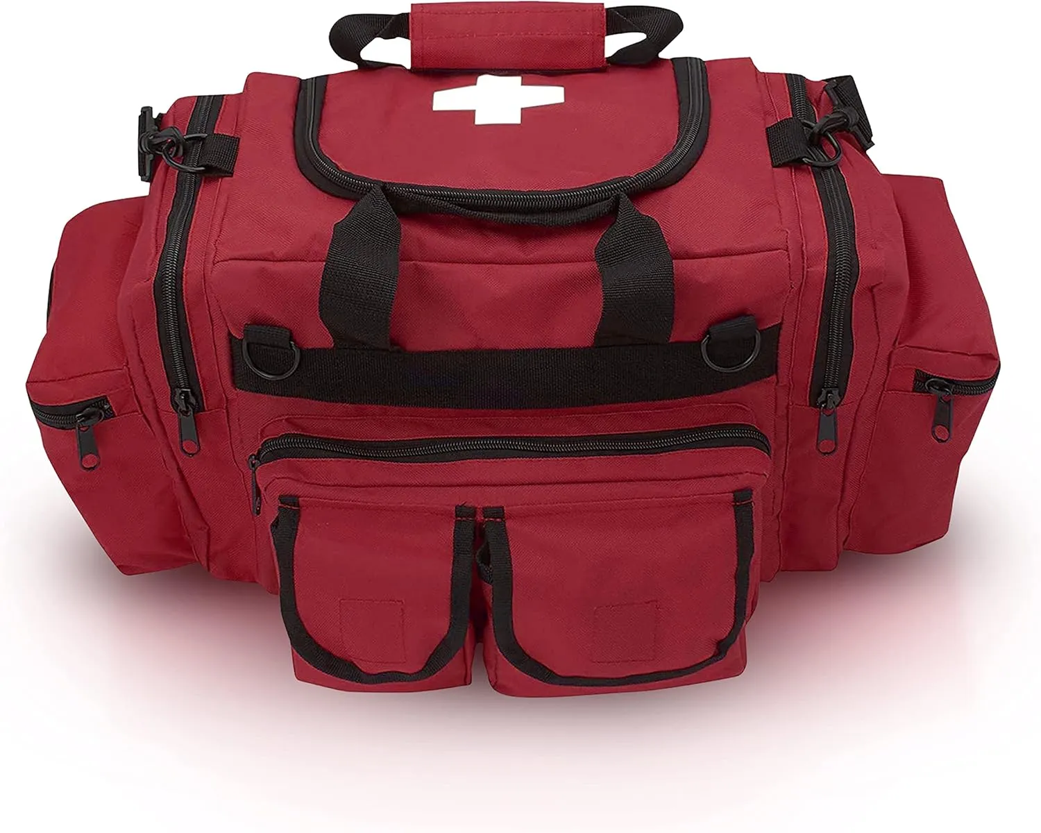 ASA TECHMED First Aid Responder EMS Emergency Medical Trauma Bag Deluxe, Red