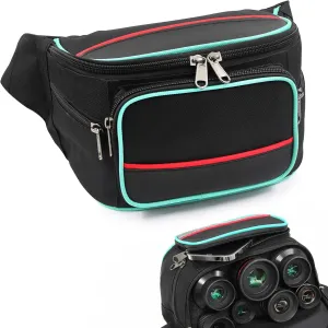 Astromania Multipurpose Telescope Eyepiece Bag, Telescope Accessory Bumbag for 1.25 & 2 Inch Eyepiece, Portable Padded Storage & Carrying Case and Bag for Eyepiece Set with Adjustable Shoulder Strap