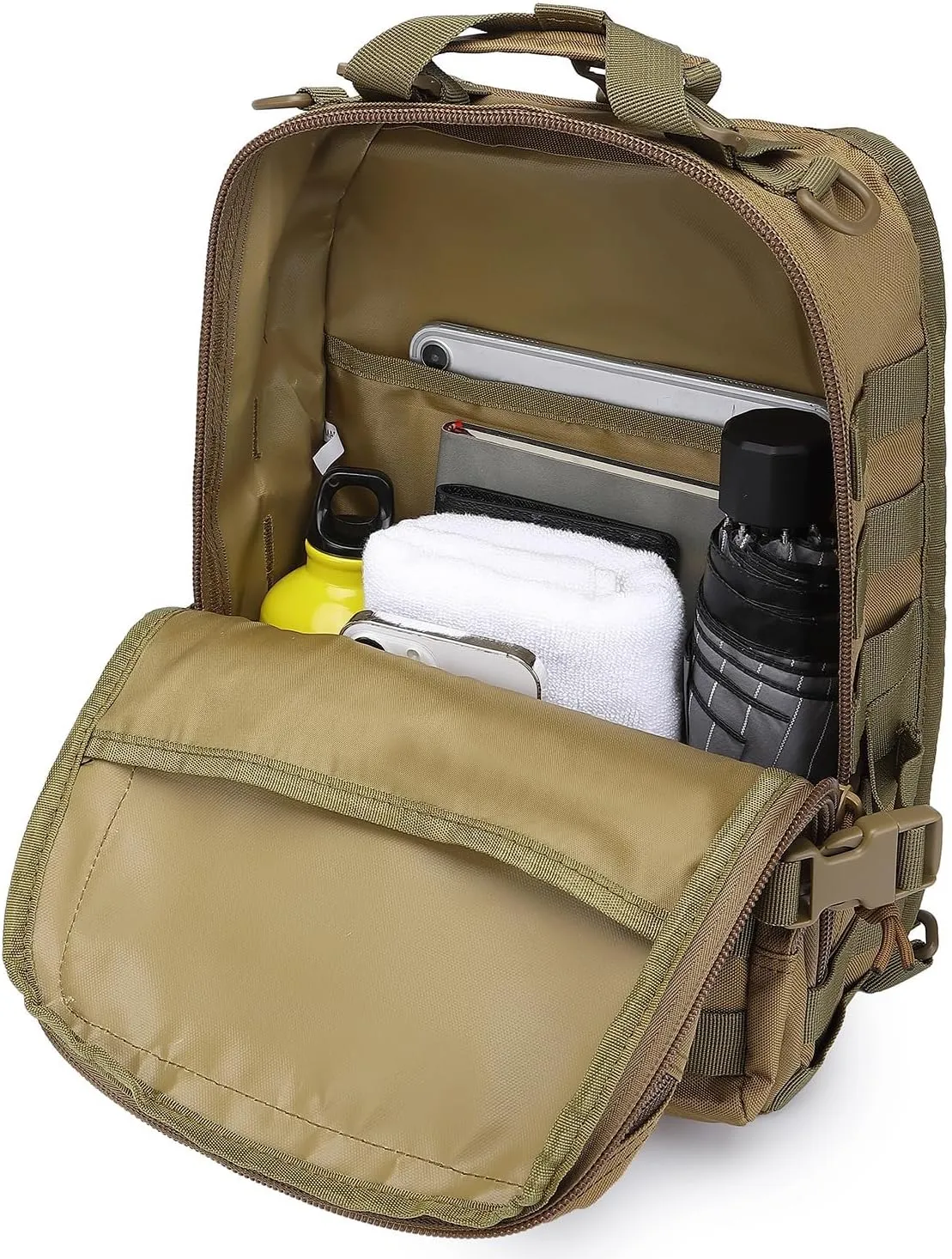ATBP Tactical Sling Backpack Bag Military Shoulder Bag Pack for Men Molle Crossbody Bag 15L