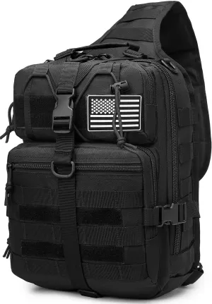 ATBP Tactical Sling Backpack Bag Military Shoulder Bag Pack for Men Molle Crossbody Bag 15L