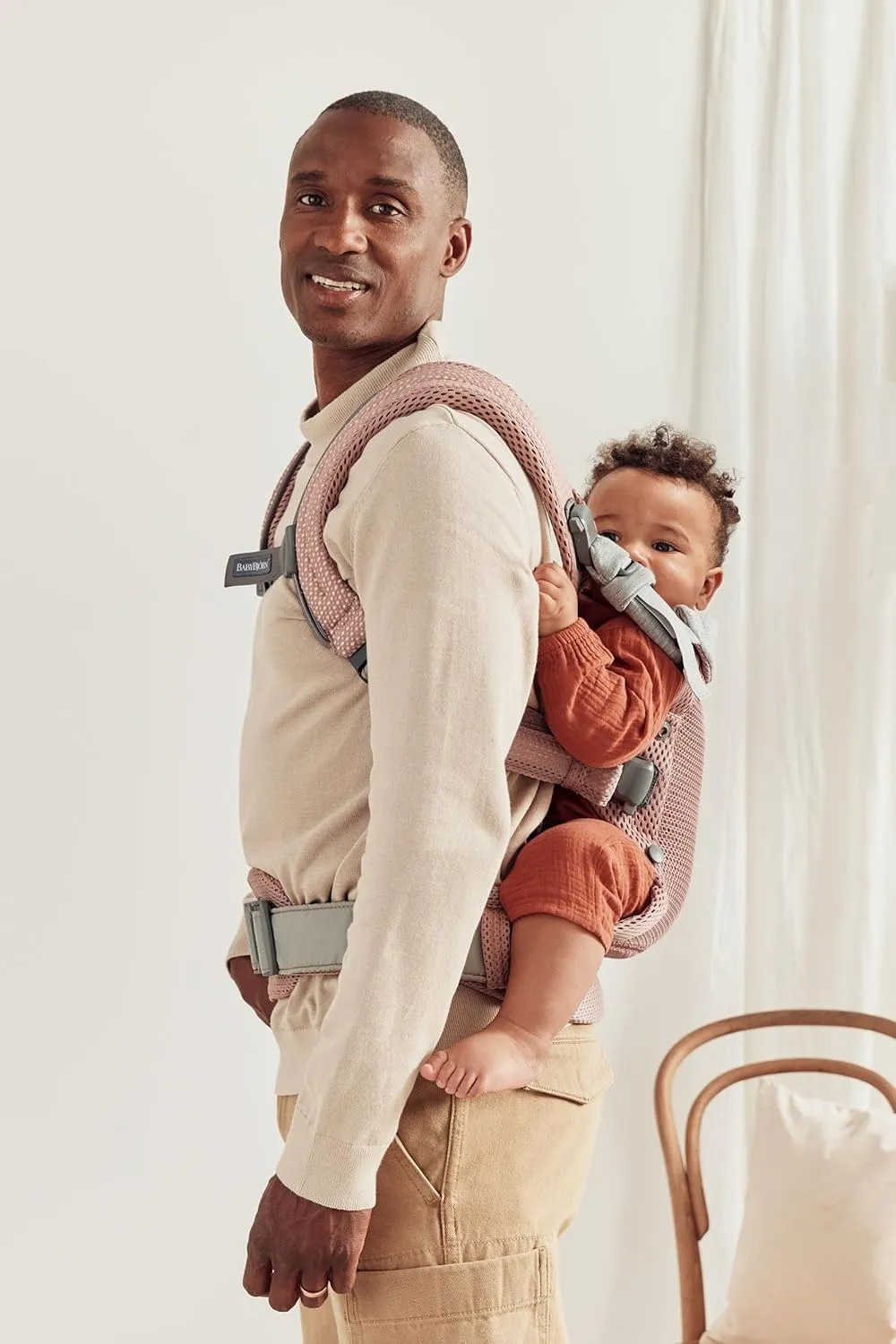 BabyBjörn Baby Carrier Harmony, Dusty Pink, 3D Mesh | 3-in-1 Ergonomic Baby Carrier; Newborn, Facing-in, Outward-Facing, and Back Carrying Positions Supported (7-40 lbs), Newborn to Toddler