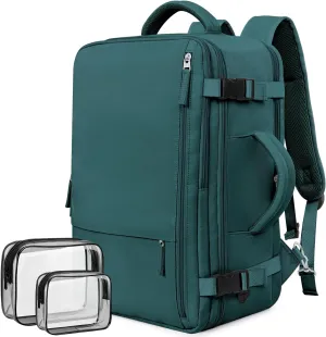 Backpack for Traveling Women Men, Flight-approved Carry-on Travel Backpack Bag, Personal Item Backpack Luggage on Airplanes, Travel Essentials, Peacock Blue