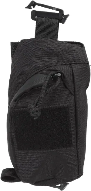 Backpack Shoulder Strap Accessory Pouch, Tactical Clip On Pouch Attachment Bag Zipper Pocket Additional Phone Holder Sundries Smartphone Pack Case for Belt Outdoor Sport Hunting(Black)