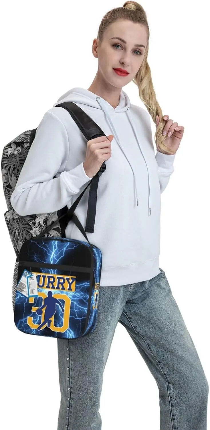 Basketball Insulated Lunch Bag For Women Men Insulated Lunch Box For Reusable Lunch Tote Portable Bag For Work, Picnic Or Travel