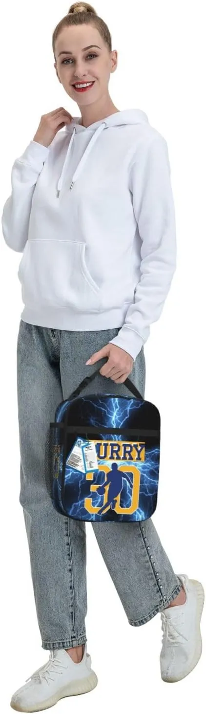 Basketball Insulated Lunch Bag For Women Men Insulated Lunch Box For Reusable Lunch Tote Portable Bag For Work, Picnic Or Travel