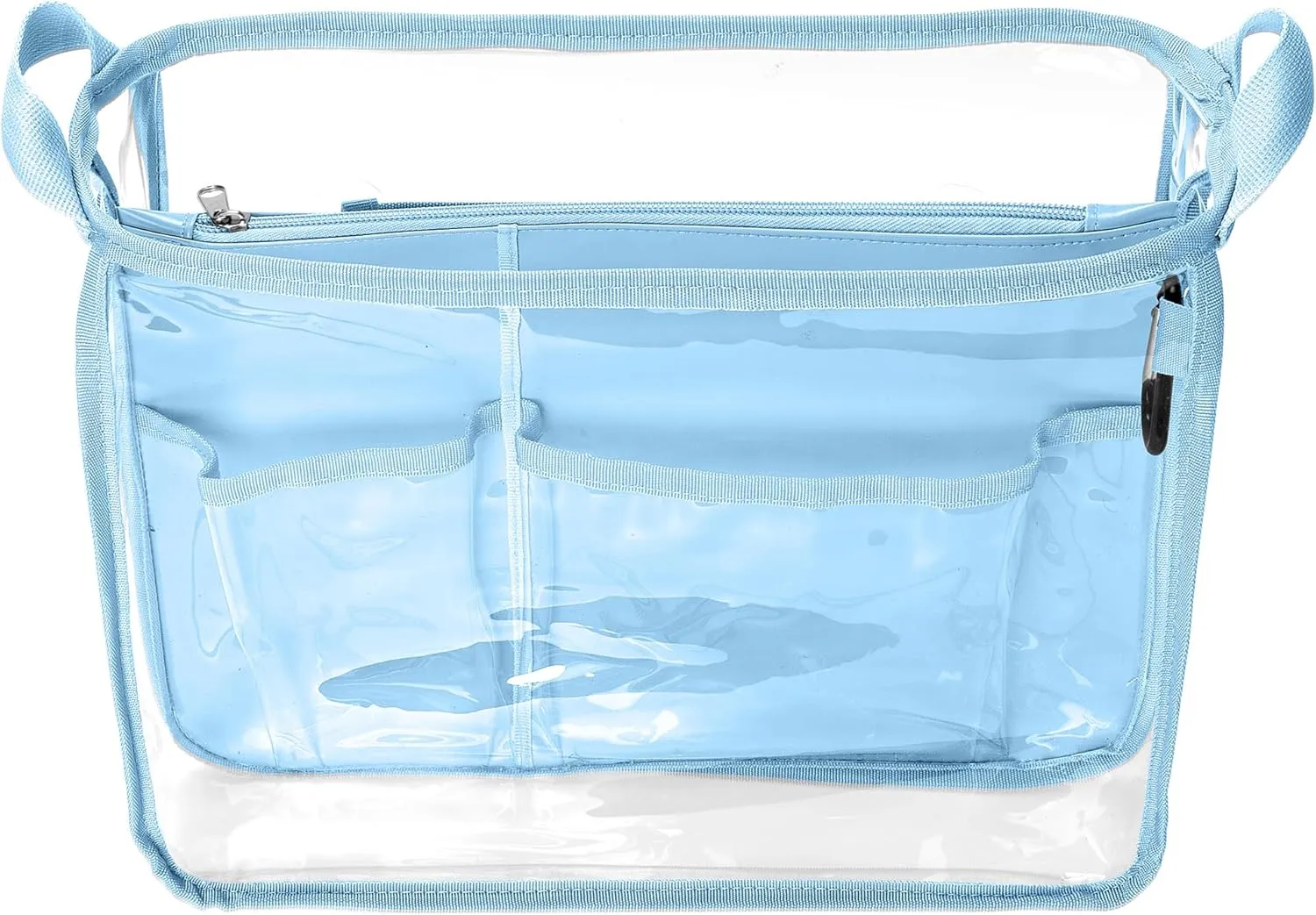 Beach Bag Organizer Insert (12.4in x 10.2in x 4.3in) Compatible with Bogg Bag(15in x 13in x 5.25in), Beach Tote Bag Waterproof Organizer Liner Insert Divider Pouch, Blue