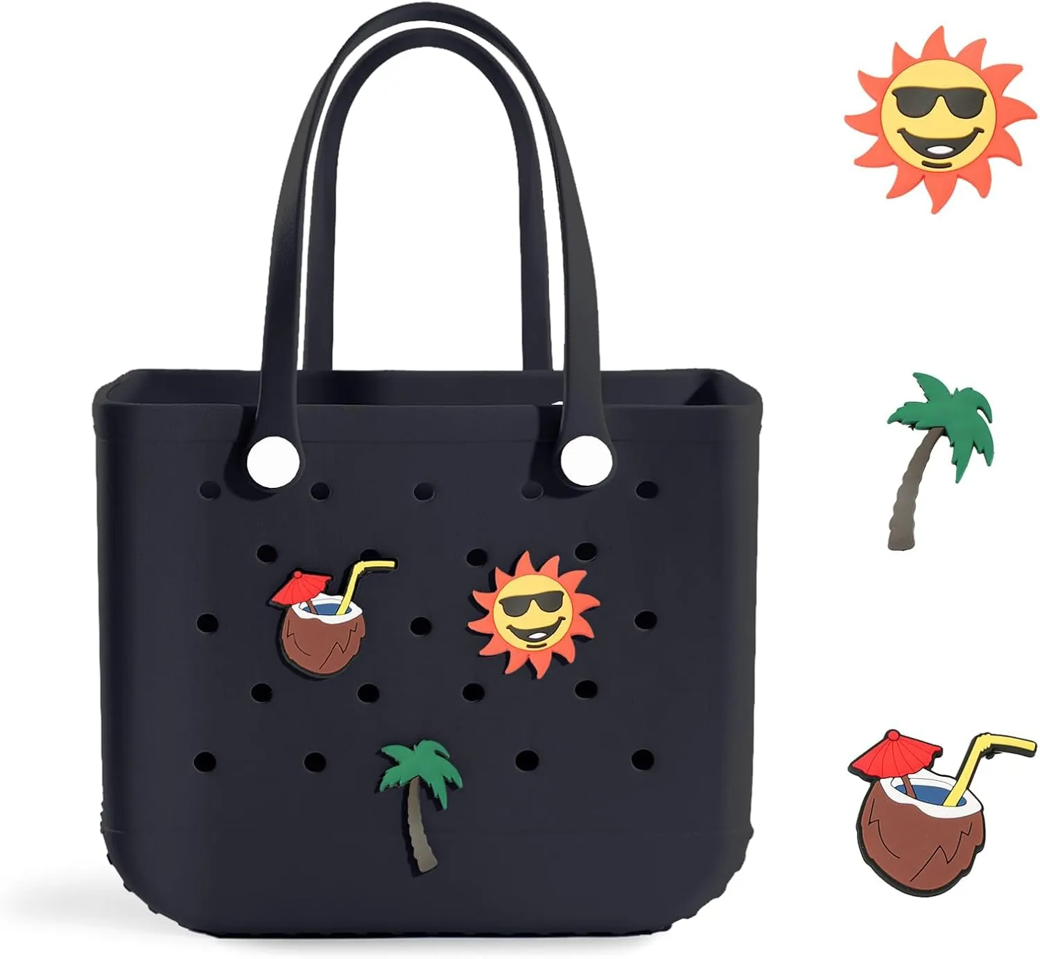 Beach Rubber Bag,Waterproof and Sandproof Washable Rubber Tote Bag for Beach, Pool Boat, Groceries, Sports