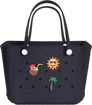 Beach Rubber Bag,Waterproof and Sandproof Washable Rubber Tote Bag for Beach, Pool Boat, Groceries, Sports